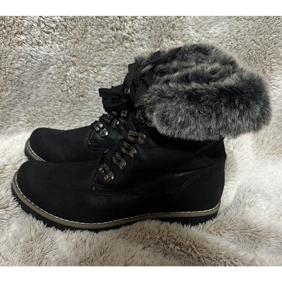 Cliffs By White Mountain Boots Womens Size 7 Black Winter Rain Snow Ankle LaceUp - Picture 2 of 11